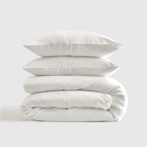 QUINCE Duvet Cover Set White Full/Queen